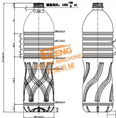 De Slag van de hoge snelheids de Semi Automatische Rek het Vormen Fles van het Machine16kw HUISDIER