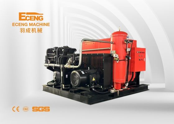 De Luchtcompressor 40bar 10.0m3/Min van de hoge drukschroef van 105kw met Gecombineerde Spanningsverhoger